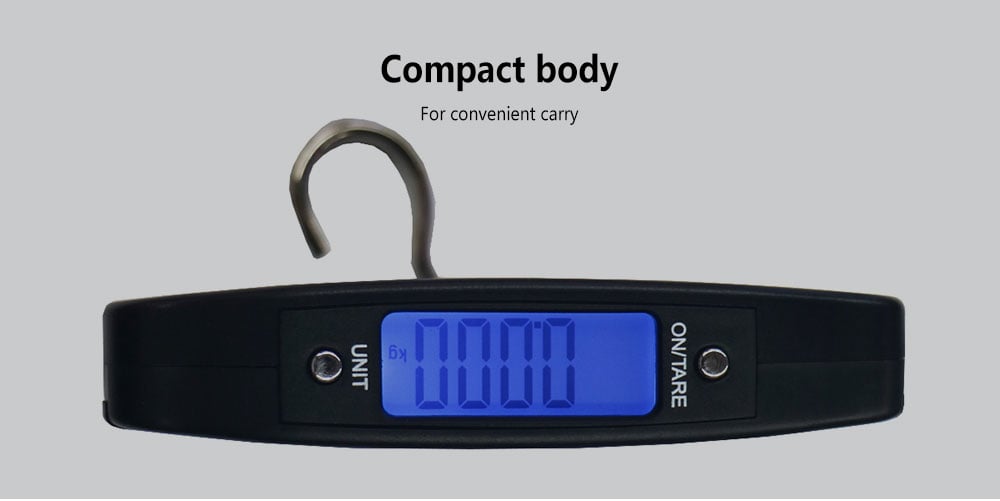 WH - A09 Portable Electronic Digital Scale 50kg / 10g- Black Hook