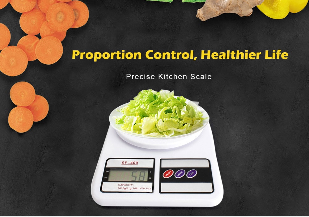 7kg / 1g Precise Kitchen Scale- White