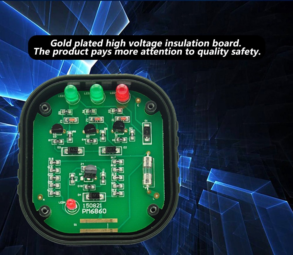 PEAKMETER PM6860 Electric Socket Tester Leakage Detector with RCD Function- Orange Chinese Plug (3-pin)