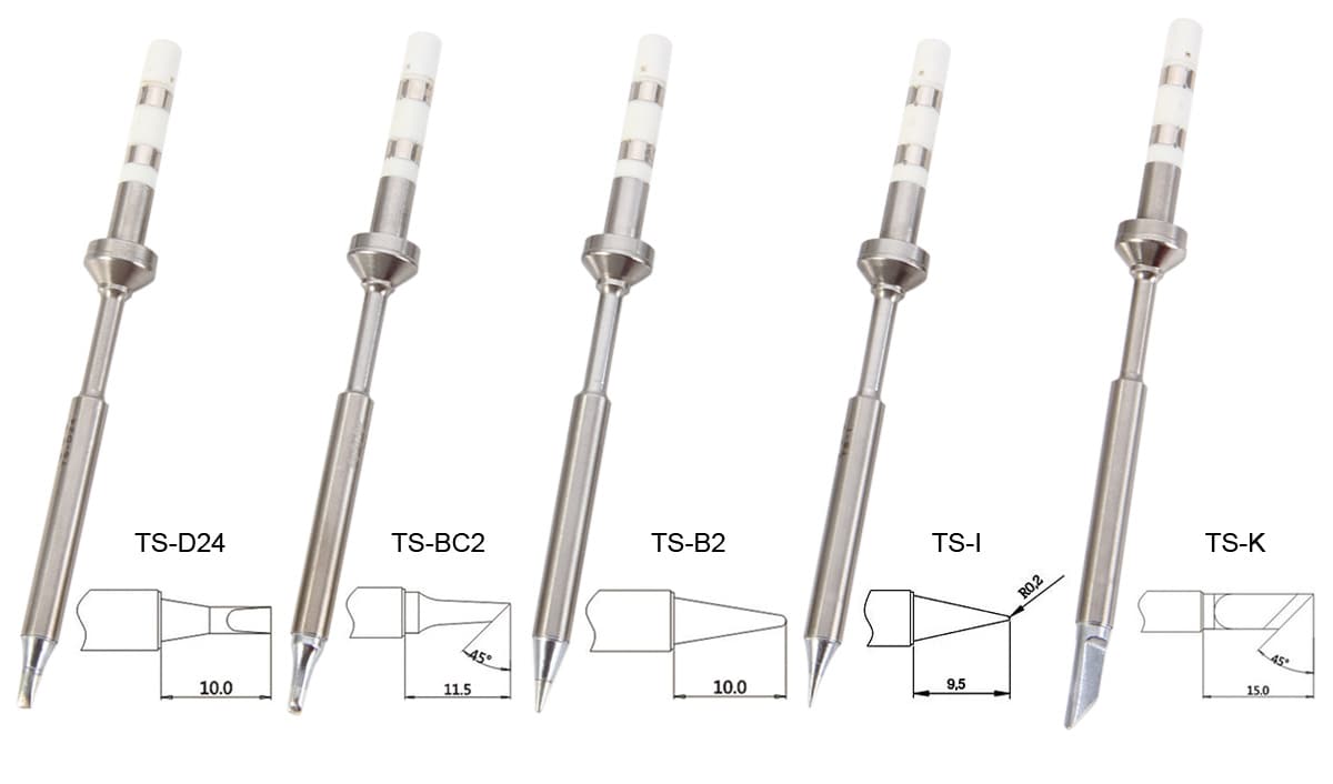 TS100 65W Digital OLED Programmable Soldering Iron Anti-static Structure for Repair / Installation / Weld- Black TS-B2