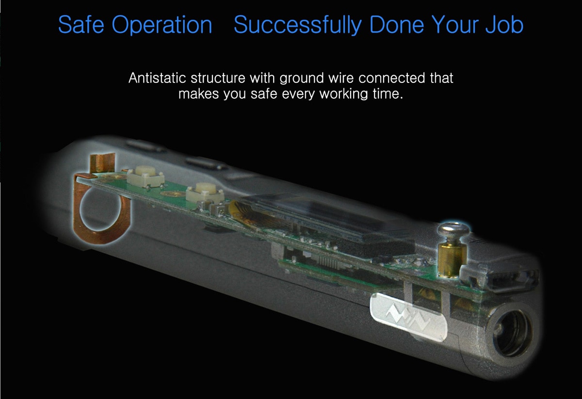 TS100 65W Digital OLED Programmable Soldering Iron Anti-static Structure for Repair / Installation / Weld- Black TS-B2