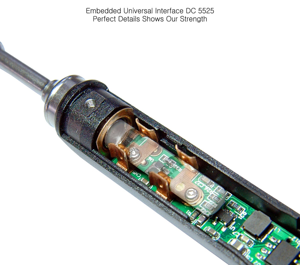 TS100 65W Digital OLED Programmable Soldering Iron Anti-static Structure for Repair / Installation / Weld- Black TS-B2