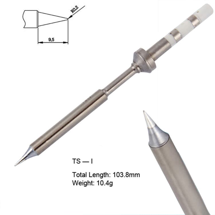 TS-D24 Replacement Solder Tip Electrical Appliance Welding Tool for TS100 Digital Soldering Iron- Silver TS-D24