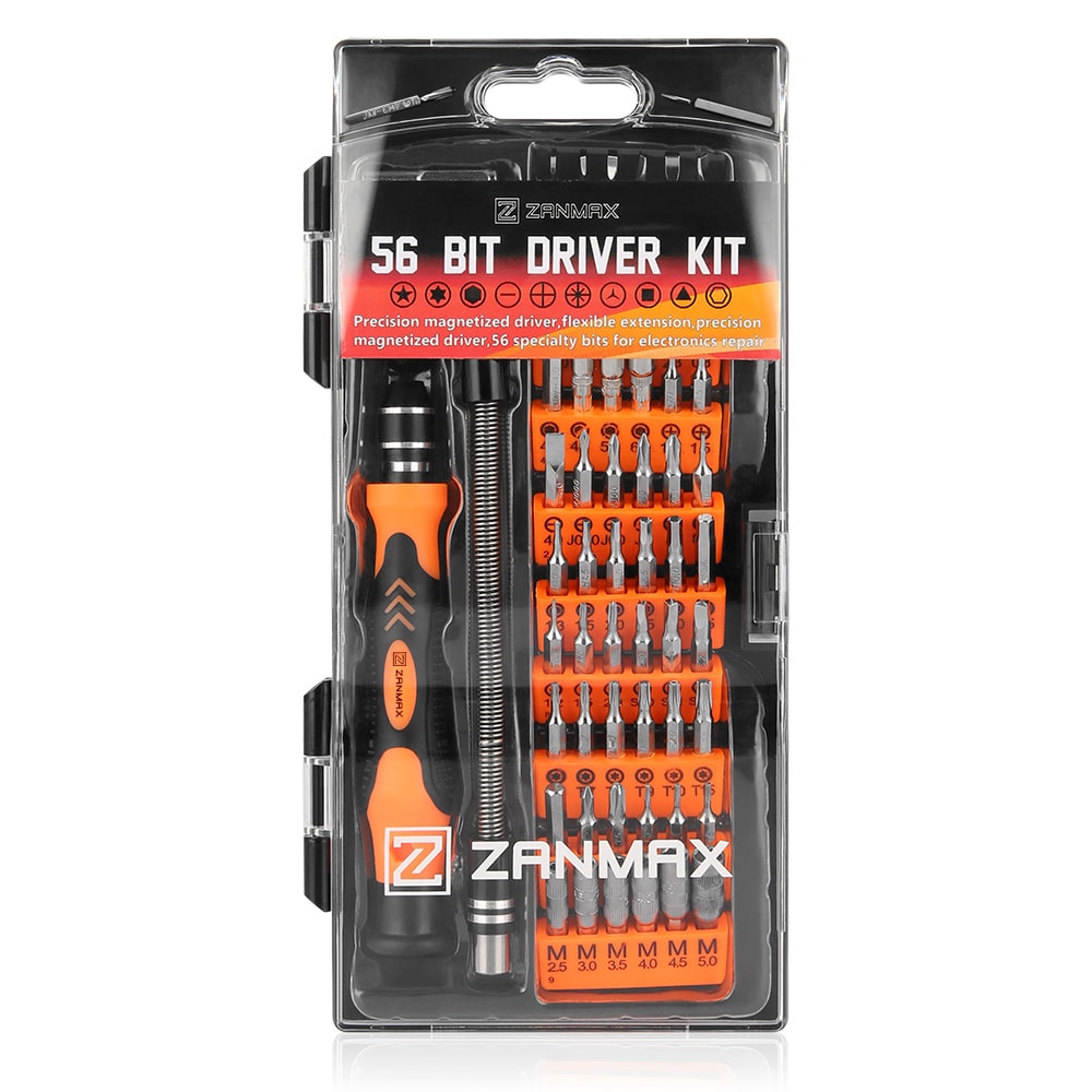 ZANMAX Screwdriver Appliance Repair Tool Set of 60- Black and Orange First Version