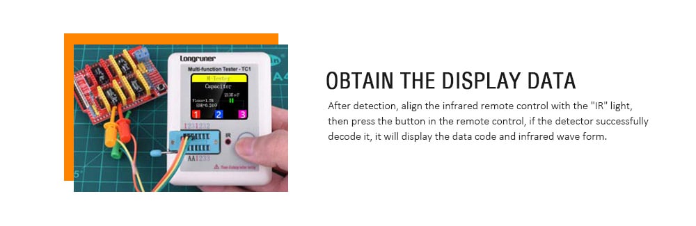 TFT Backlight Transistor Tester for Diode / Triode / Capacitor / Resistor / Transistor / LCR / ESR / NPN / PNP / MOSFET- Milk White