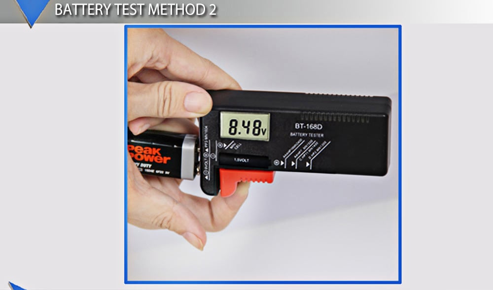 WHDZ BT - 168D Universal Battery Checker Tester- Black