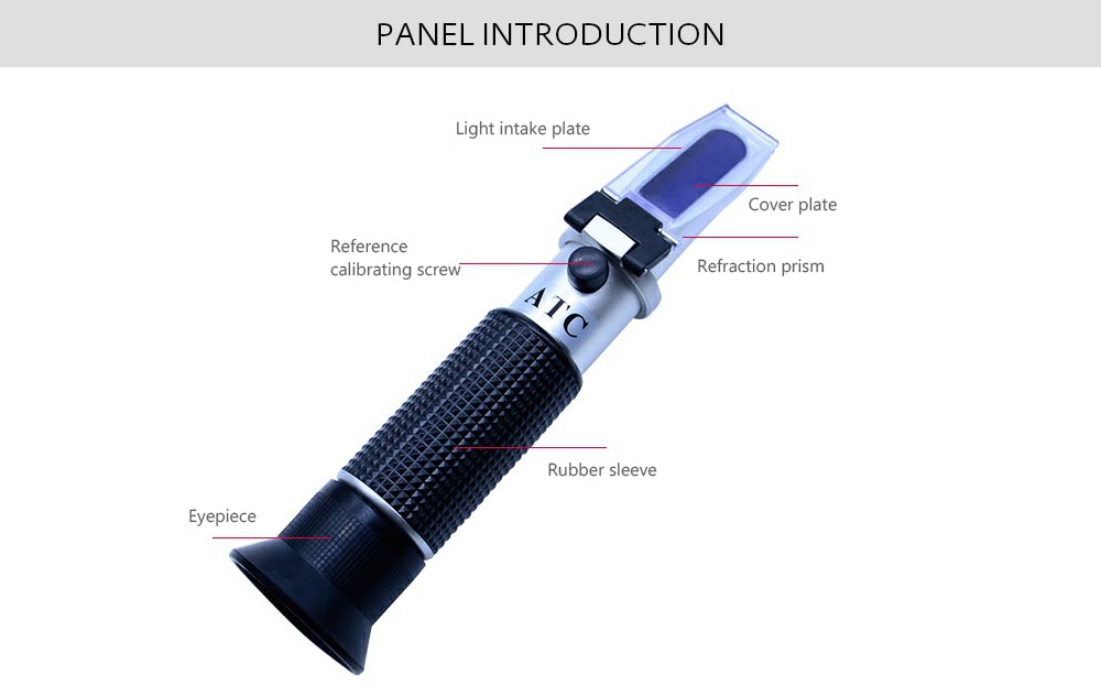 RZ113 Handheld Brix Refractometer Sugar Density Measurement Saccharimeter Precision Instruments- Colormix