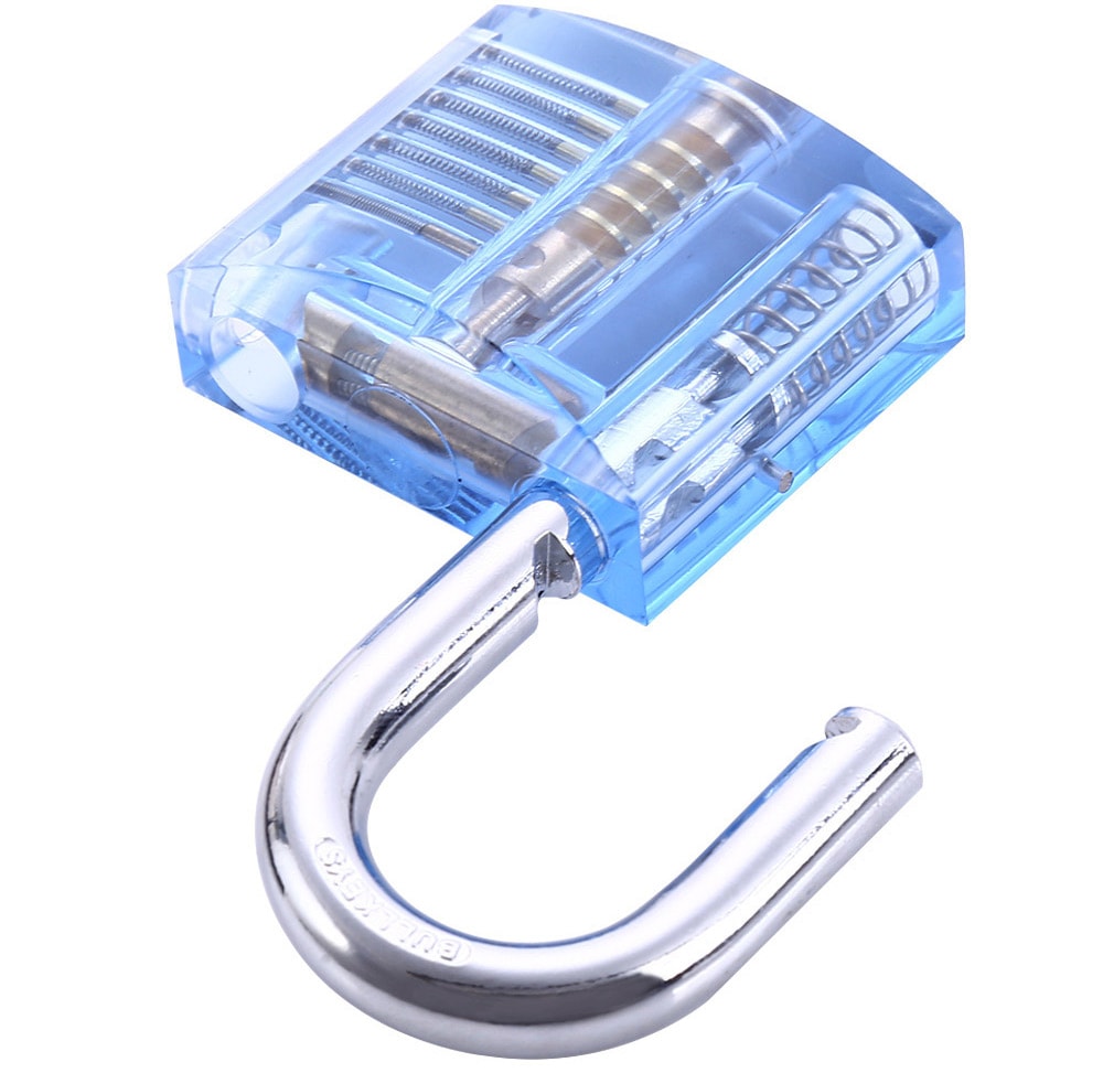 ZH - 0121 Transparent Practice Padlock Inside-view Pick for Locksmith- Transparent WITHOUT PICKS