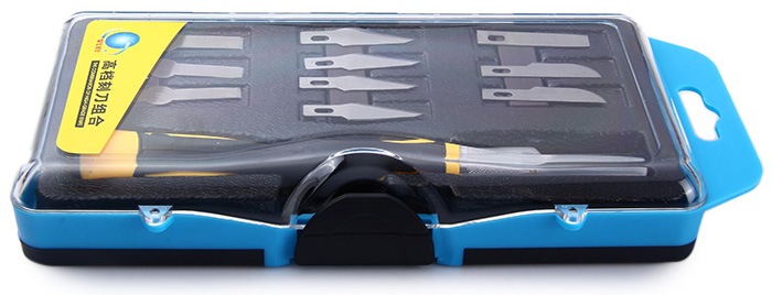 Wlxy WL - 9304AB 11 in 1 Carving Knife Set Cutting Tool with Aluminum Handle- Silver