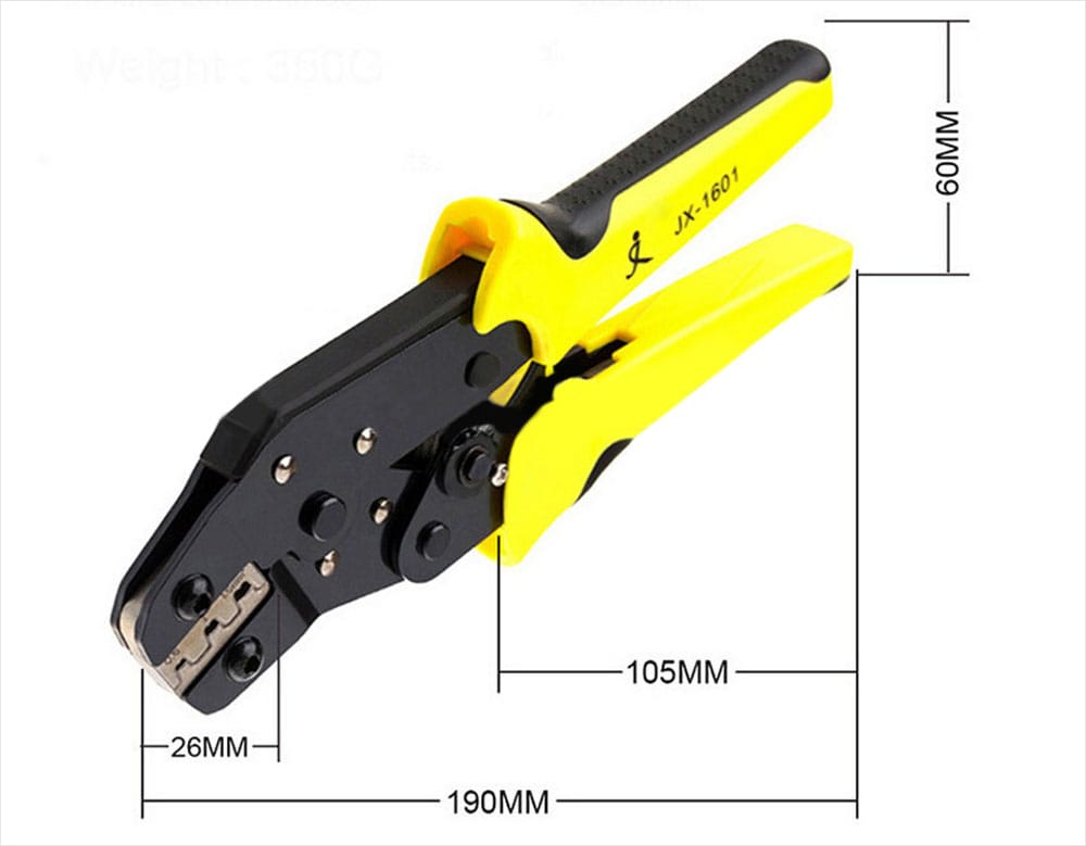 Multi-function Ratchet Wheel Save Effort Crimping Press Plier- Yellow and Black