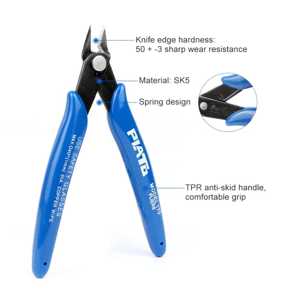 Portable Midget Diagonal Plier- Deep Blue