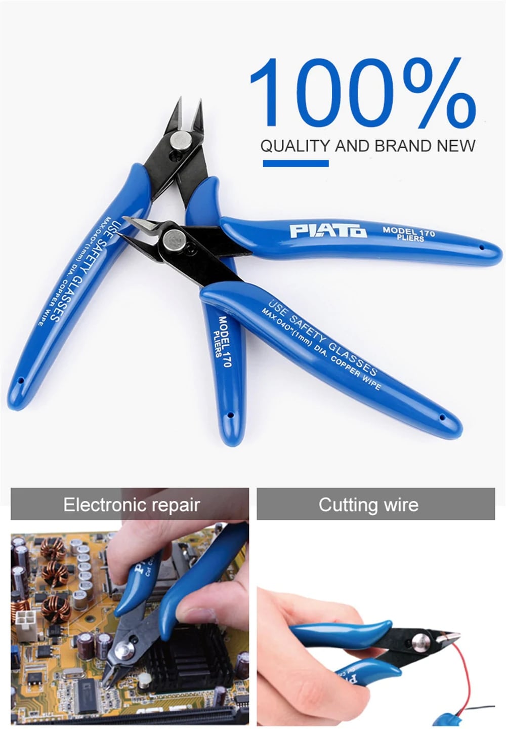 Portable Midget Diagonal Plier- Deep Blue