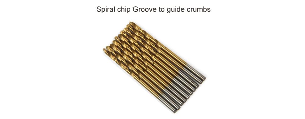 High Speed Steel Ti-coated Straight Shank Twist Drill Bit Set for PCB Drilling - 50PCS- Brown