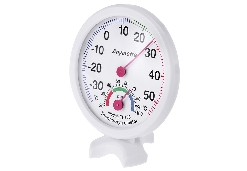 TH108 2 in 1 Temperature Humidity Meter- White