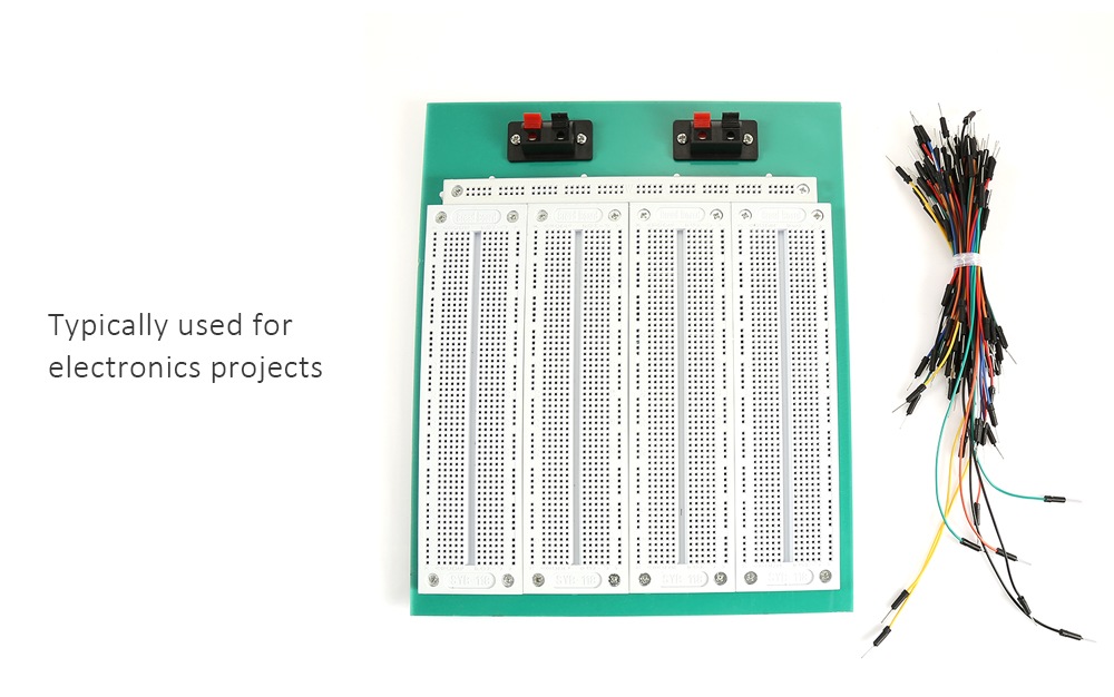 Solderless Bread Board with 65PCS Jump Cable Wire- Green