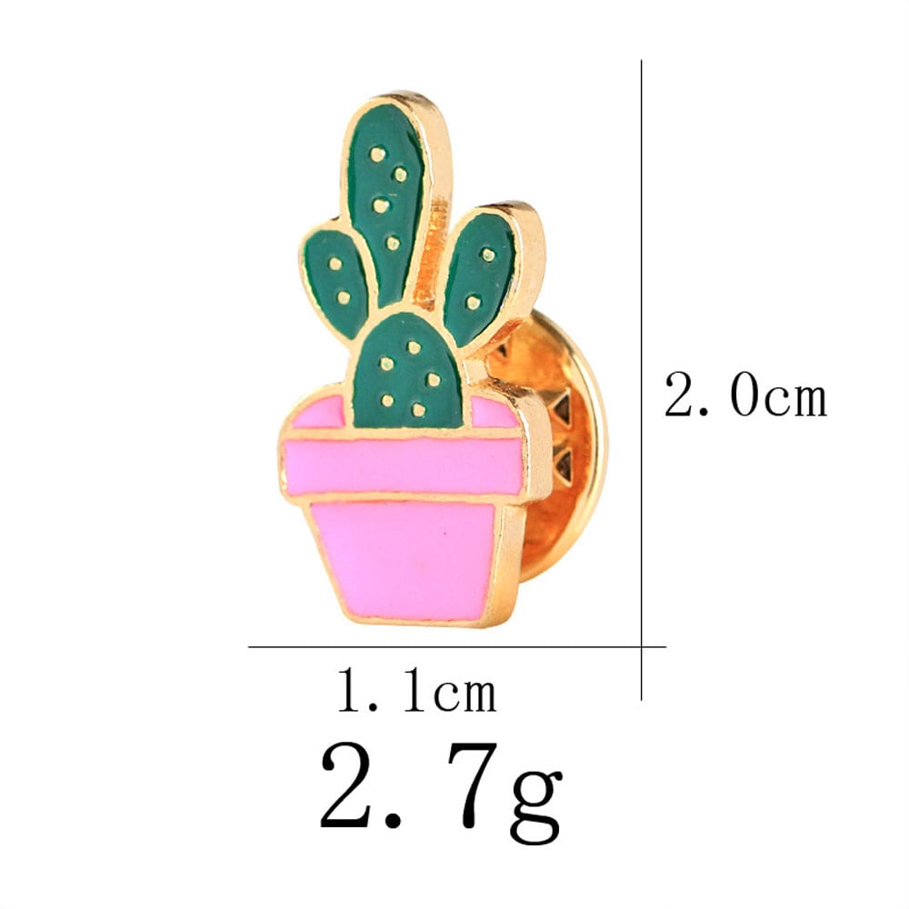 The new creative suit cactus potting drip brooch brooch plants- Multi