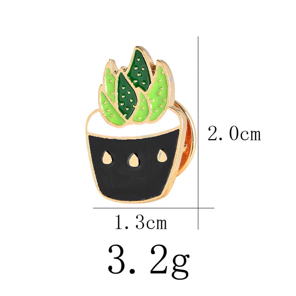 The new creative suit cactus potting drip brooch brooch plants- Multi