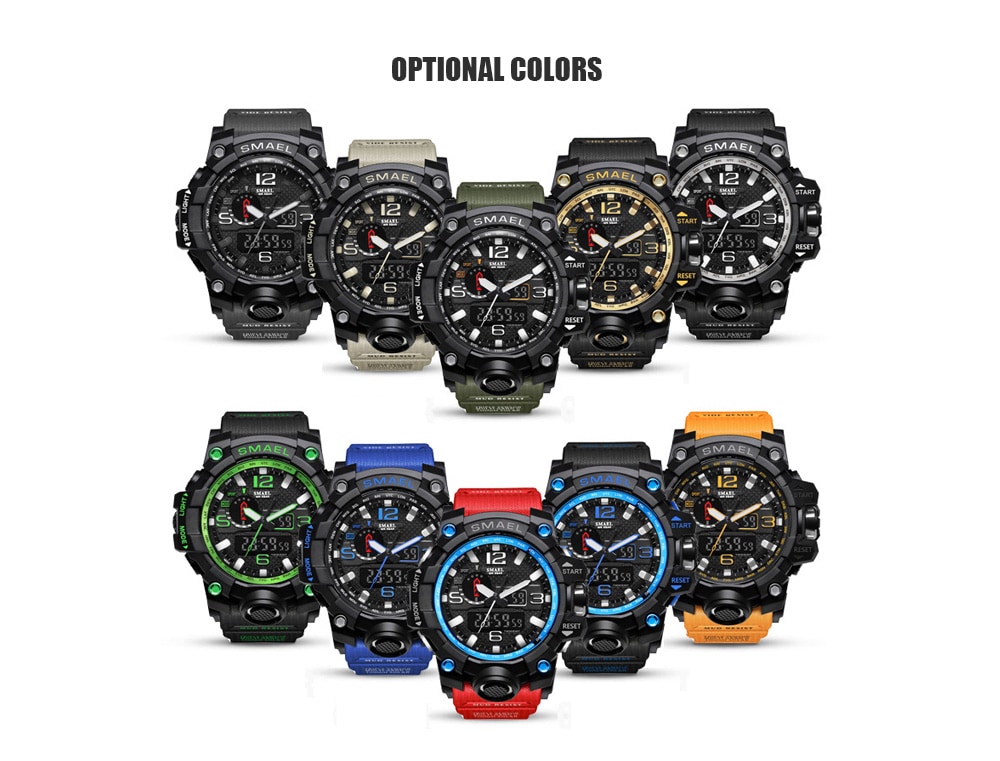 SMAEL 1545 Men Business Waterproof Leisure Quartz Watch- Multi-A Black