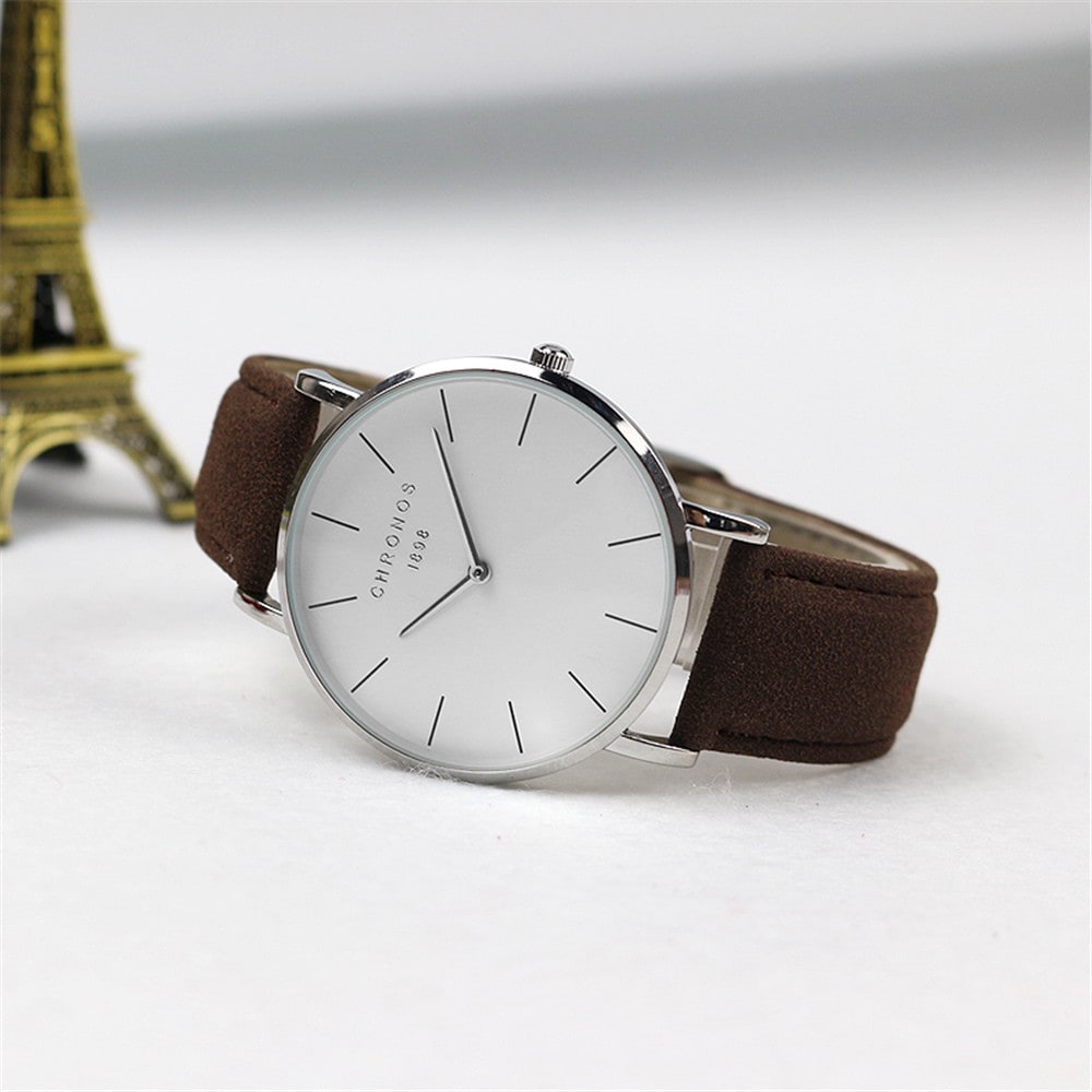 Super Thin Money Simple Fashion Couple Watch- Black