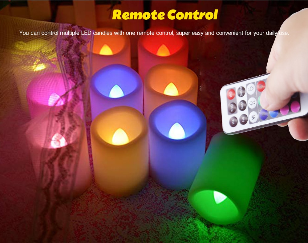 Utorch Remote Control Candle LED Light 3pcs- White 3 pieces with same size