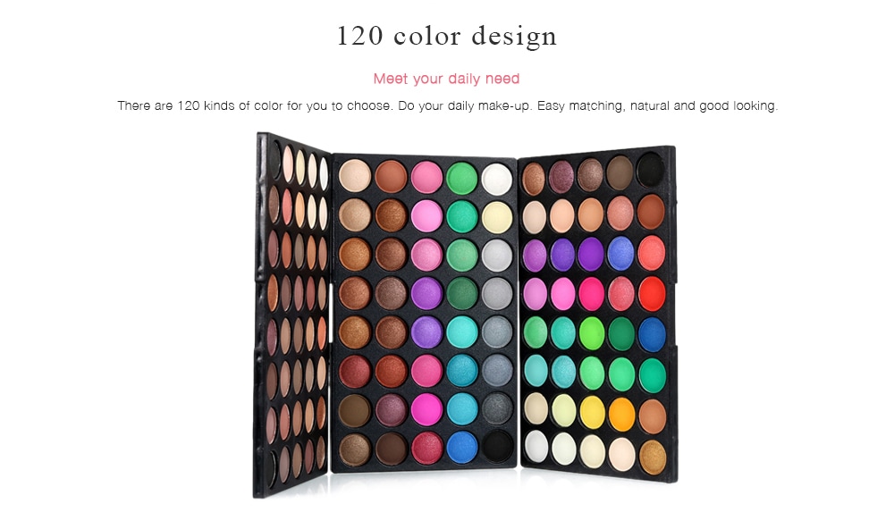 POPFEEL 120 Color Matte Pearl Eyeshadow Three-layer Makeup Board Combination Multicolor Eyeshadow Compact- Multi-A