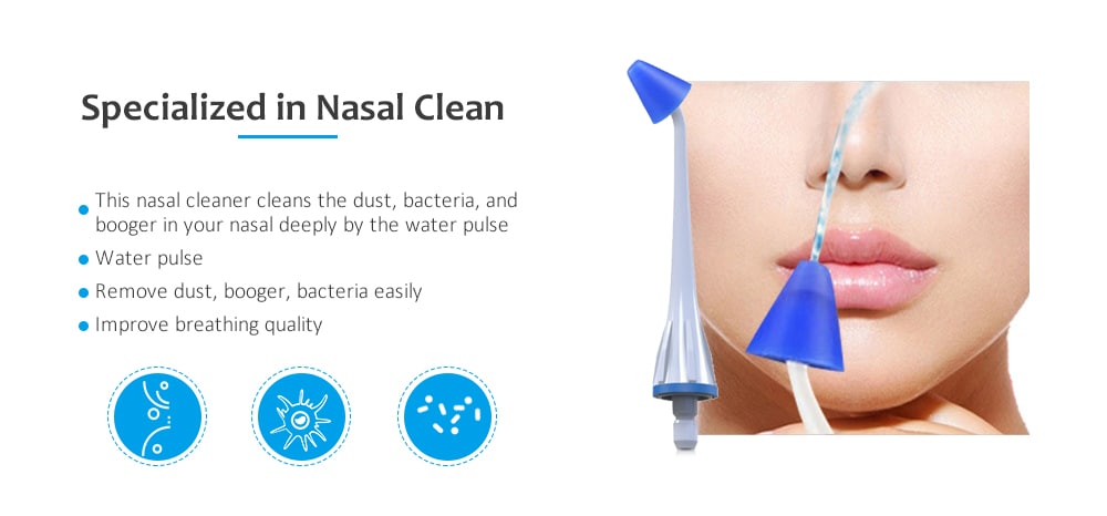 Original YASI V8 - X1 Washing Nozzle for N008 Electric Nasal Oral Irrigator- Silk Blue