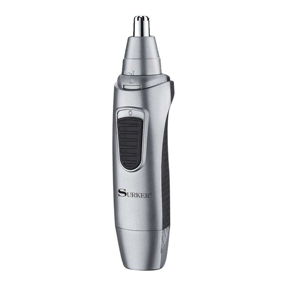 SURKER Nose Hair Trimmer Multi-Purpose Trimming Nasal Ear Fluff- Silver