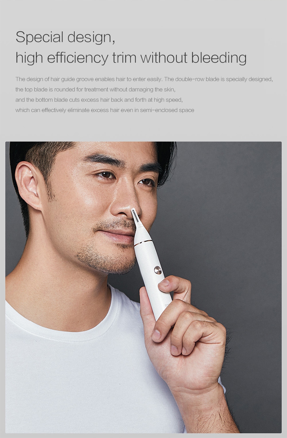 SOOCAS N1 Nose Hair Trimmer from Xiaomi Youpin- White