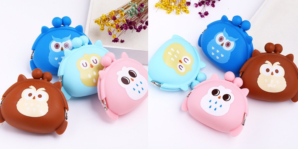 Cute Silicone Coin Purse Wallet for Girl / Women- Dun