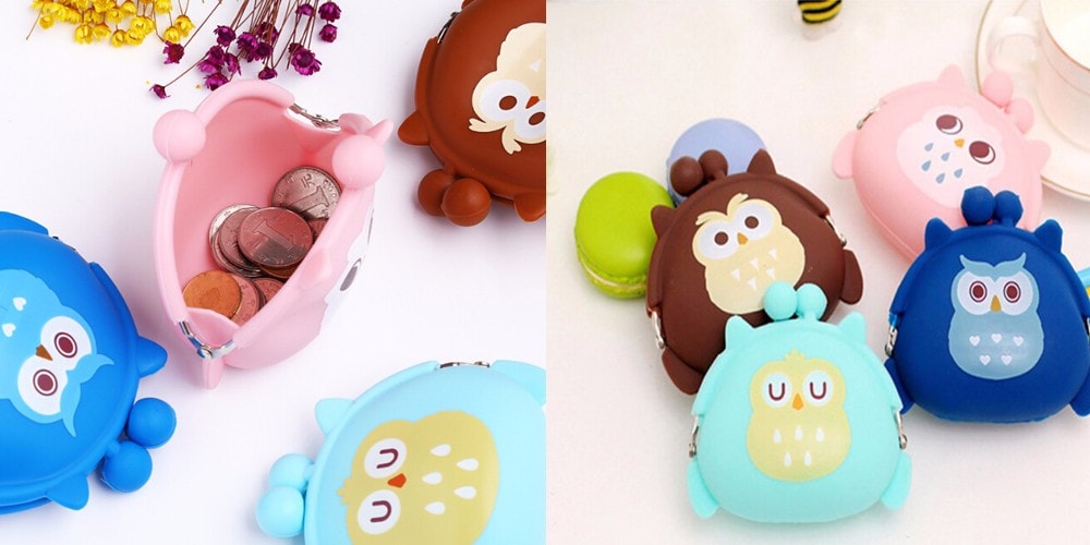 Cute Silicone Coin Purse Wallet for Girl / Women- Dun