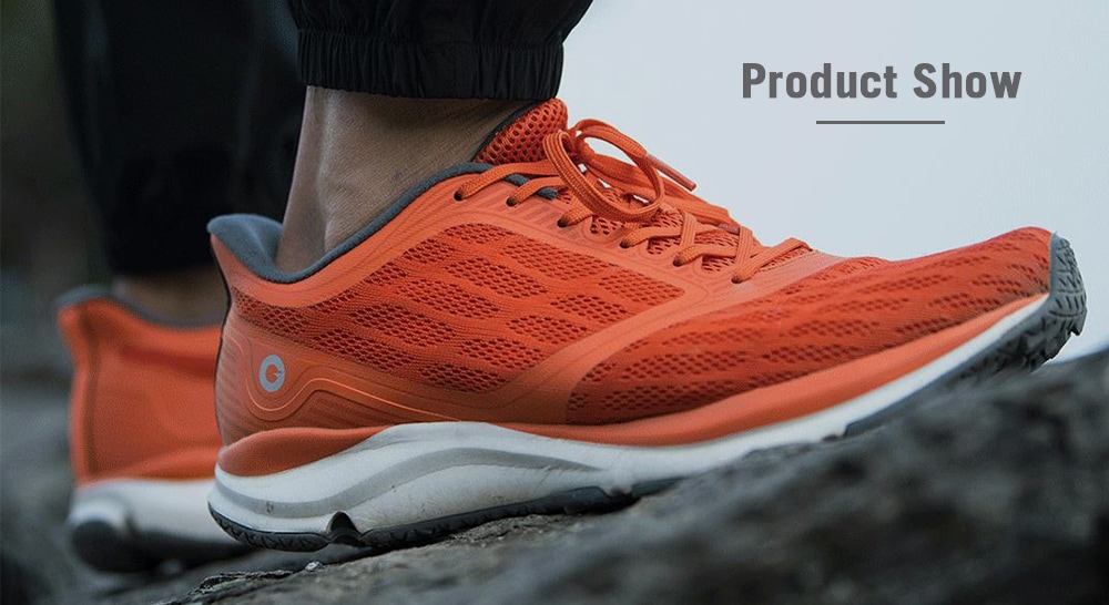 Breathable Anti-slip Running Athletic Shoes for Couple from Xiaomi Youpin- Orange 42