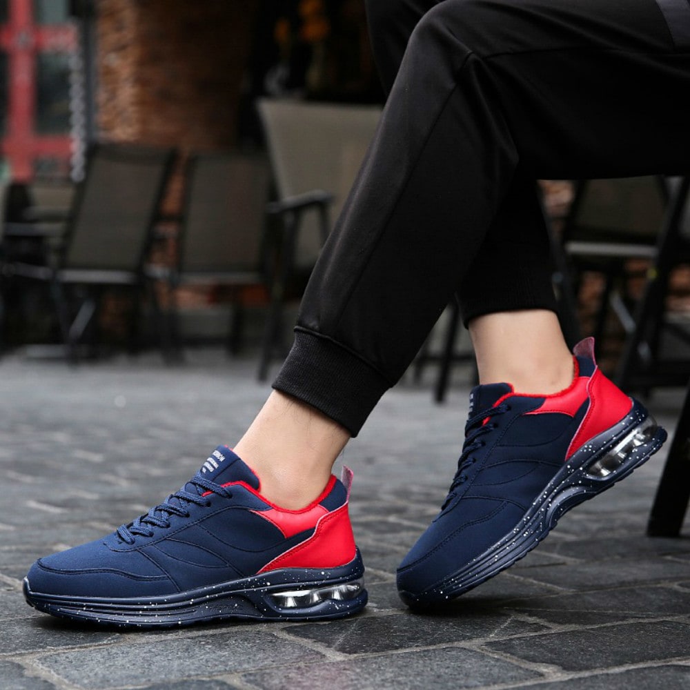 Men'S Winter Cotton Sports outdoor Running Shoes- Navy Blue EU 44