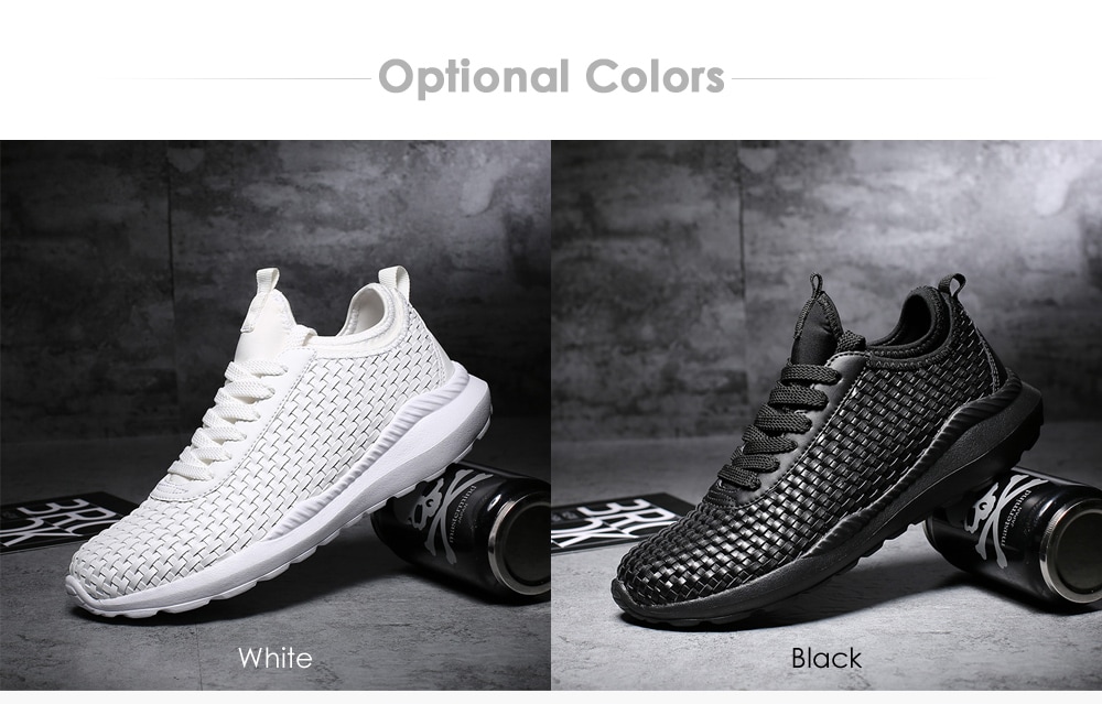 Fashionable Breathable Running Sneakers for Men- Black 47