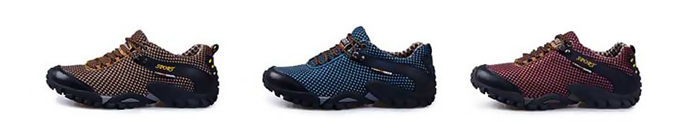 Men Lace-up Ventilated Sport Shoes- Blue Jay 43