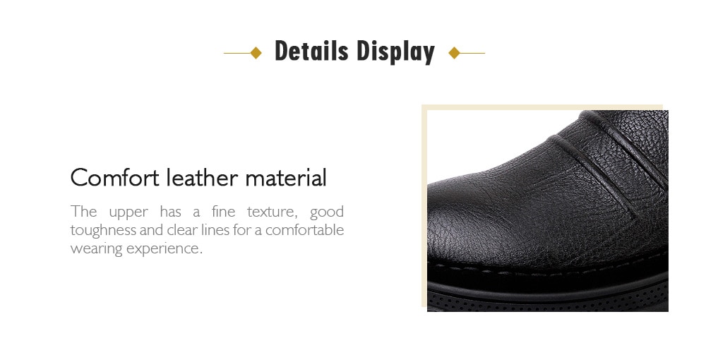 Men Leisure Comfortable Slip-on Casual Leather Shoes- Black EU 38