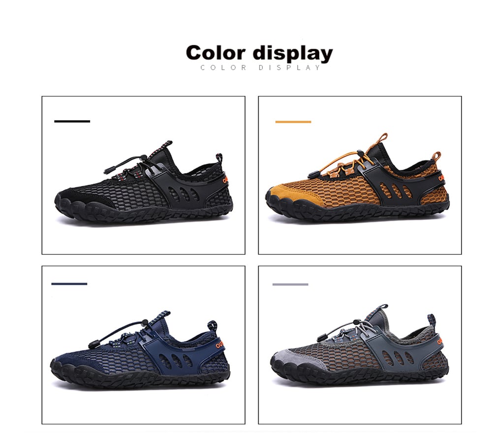 ZEACAVA Men Leisure Hiking Outdoor Sports Shoes- Gray EU 47