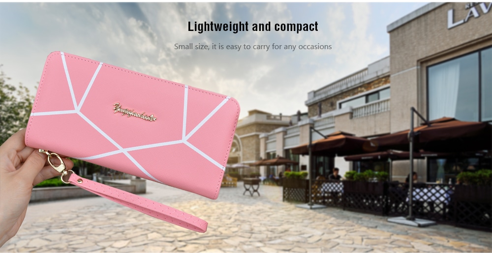 Wallet Ladies Long Zipper Portable Wallet Student Fashion Large Capacity Clutch- Gold One Size