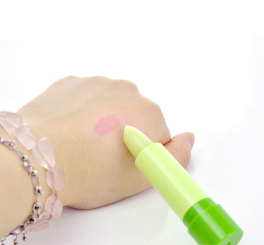 12pcs Beautiful Cartoon Lip Balm Moisturizing Lipstick- Green