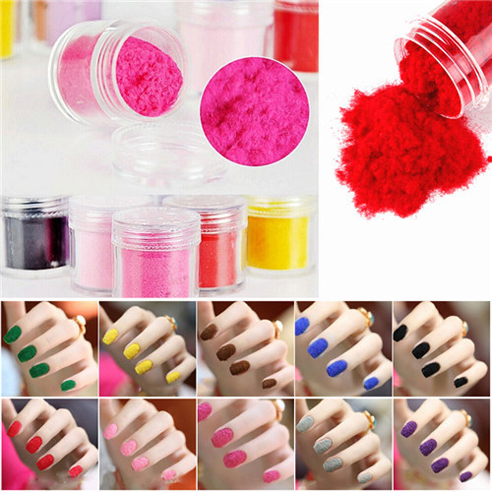 Nail Art Velvet Flocking Powder Decoration DIY Tips for UV Gel Polish- Champagne 20