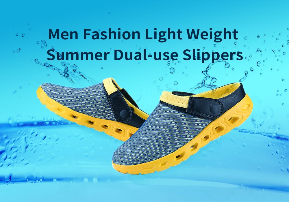 Fashion Light Weight Summer Dual-use Slippers for Men- Black 42