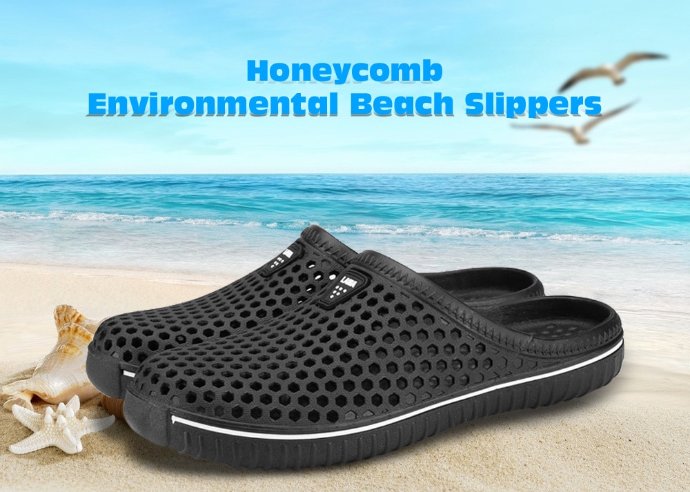 Men Honeycomb Environmental Beach Slippers Summer Shoes- Green 42