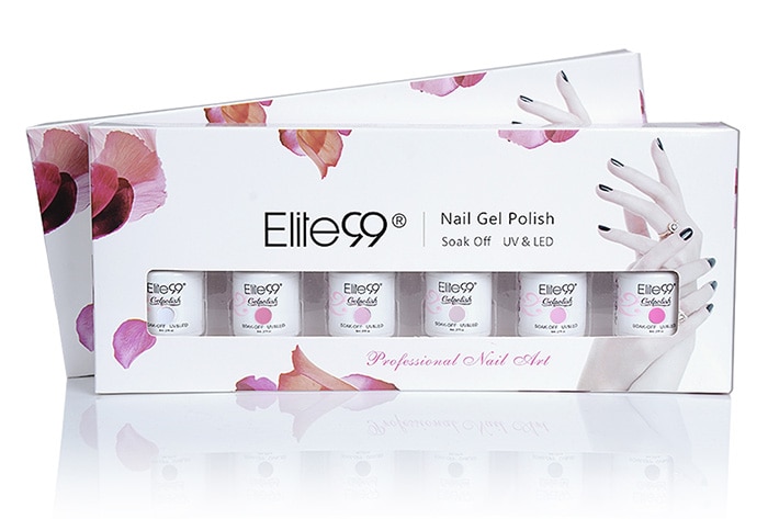 6 Colors UV LED Soak Off Elite99 Gel Polish Nail Art Set- #01