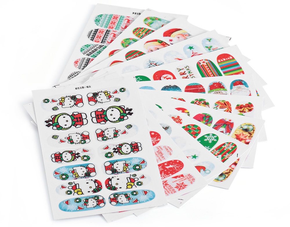 12 Color 3D Stereo Christmas Manicure Jewelry Decal Nail Sticker- 167#