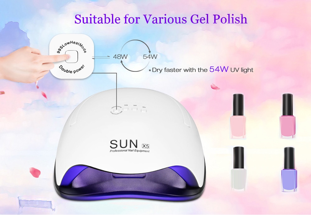 SUN X5 Ultraviolet LEDs Lamp for Gel Nail Polish - White AU Plug