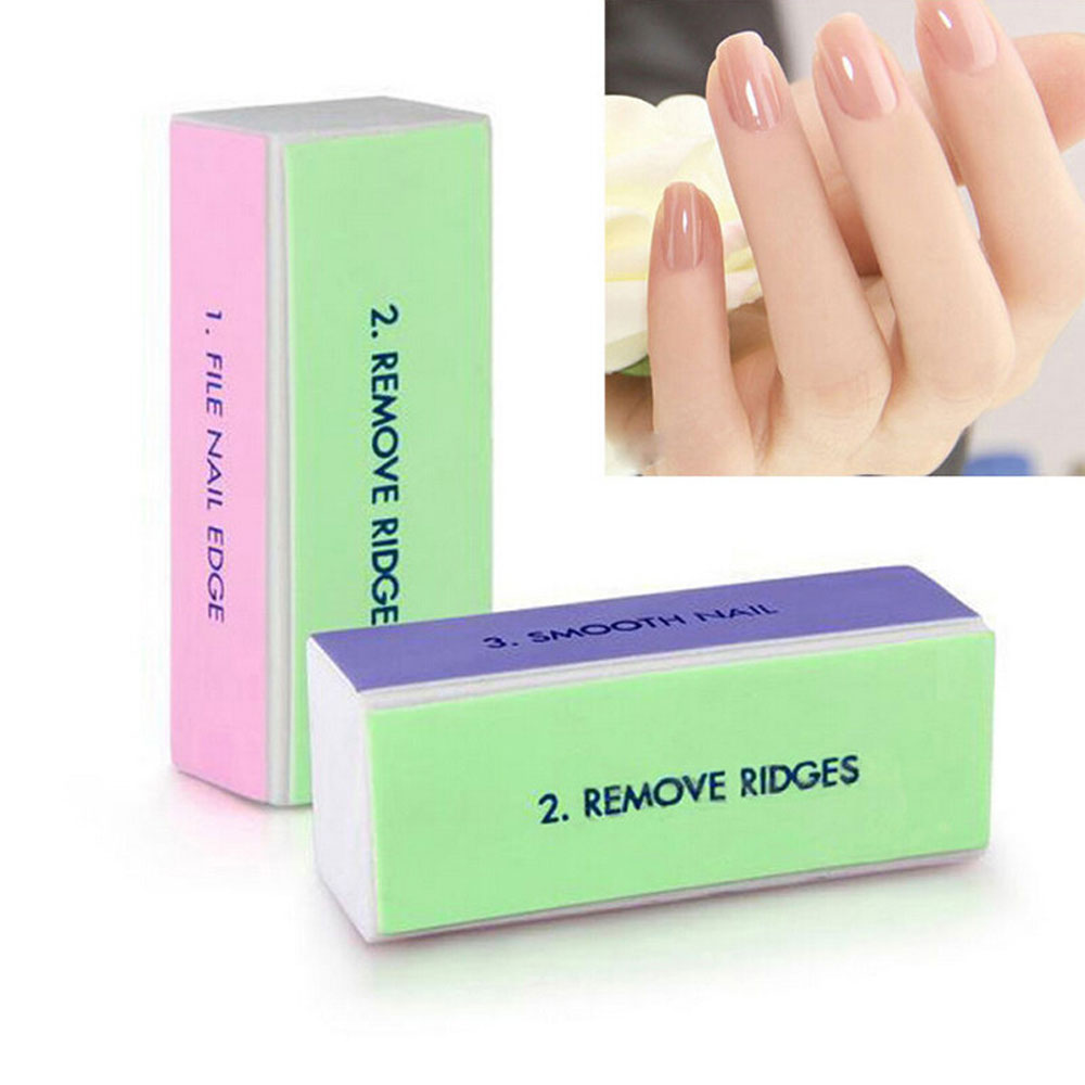 Art Nail Manicure Pedicure File Buffer Block Polish Makeup Shining Tools- Green