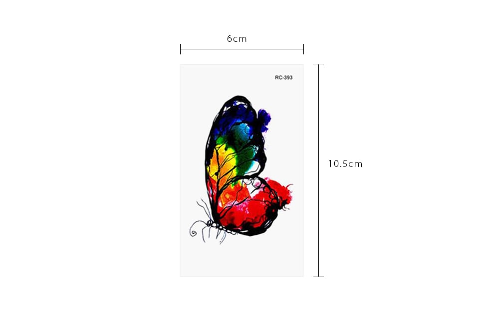 RC - 394 Fashion Body Art Sticker Removable Waterproof Temporary Tattoo Sexy Decal- Blue BUTTERFLY