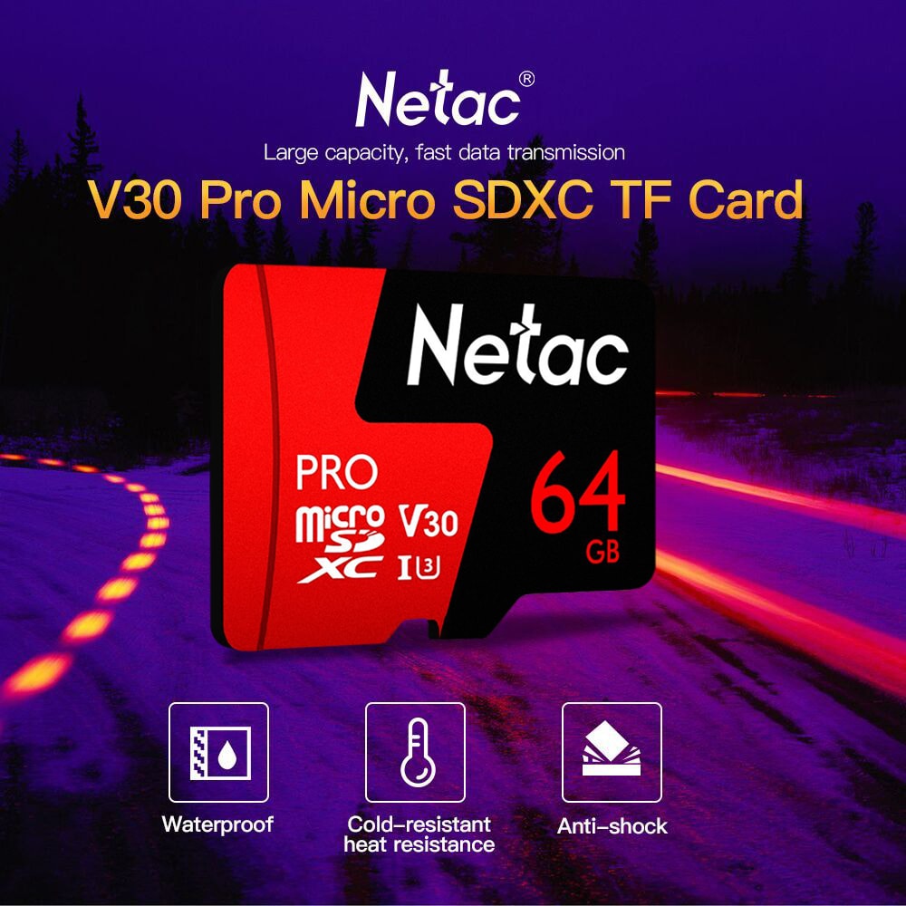 Netac P500 PRO TF Card 98MB/s 30MB/s 64GB- Ferrari Red 64G