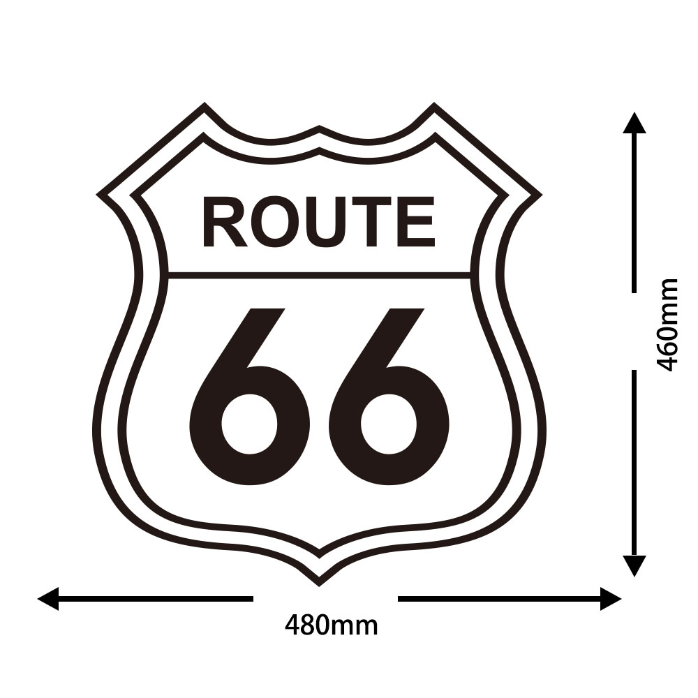 ROUTE Car Decoration Sticker Removable- Black 46*48cm