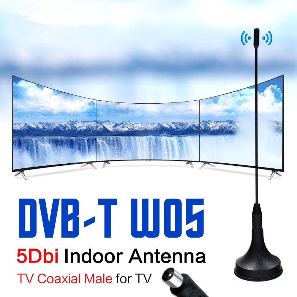 Hdtv Digital TV Signals Antenna Generic Magnetic- Black