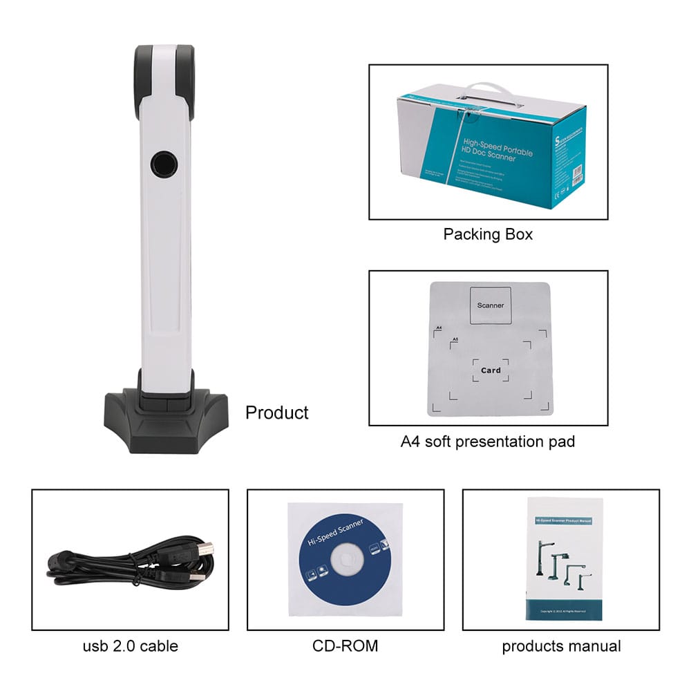 S200L High Speed Autofocus Scanner 2 Million Pixel- White